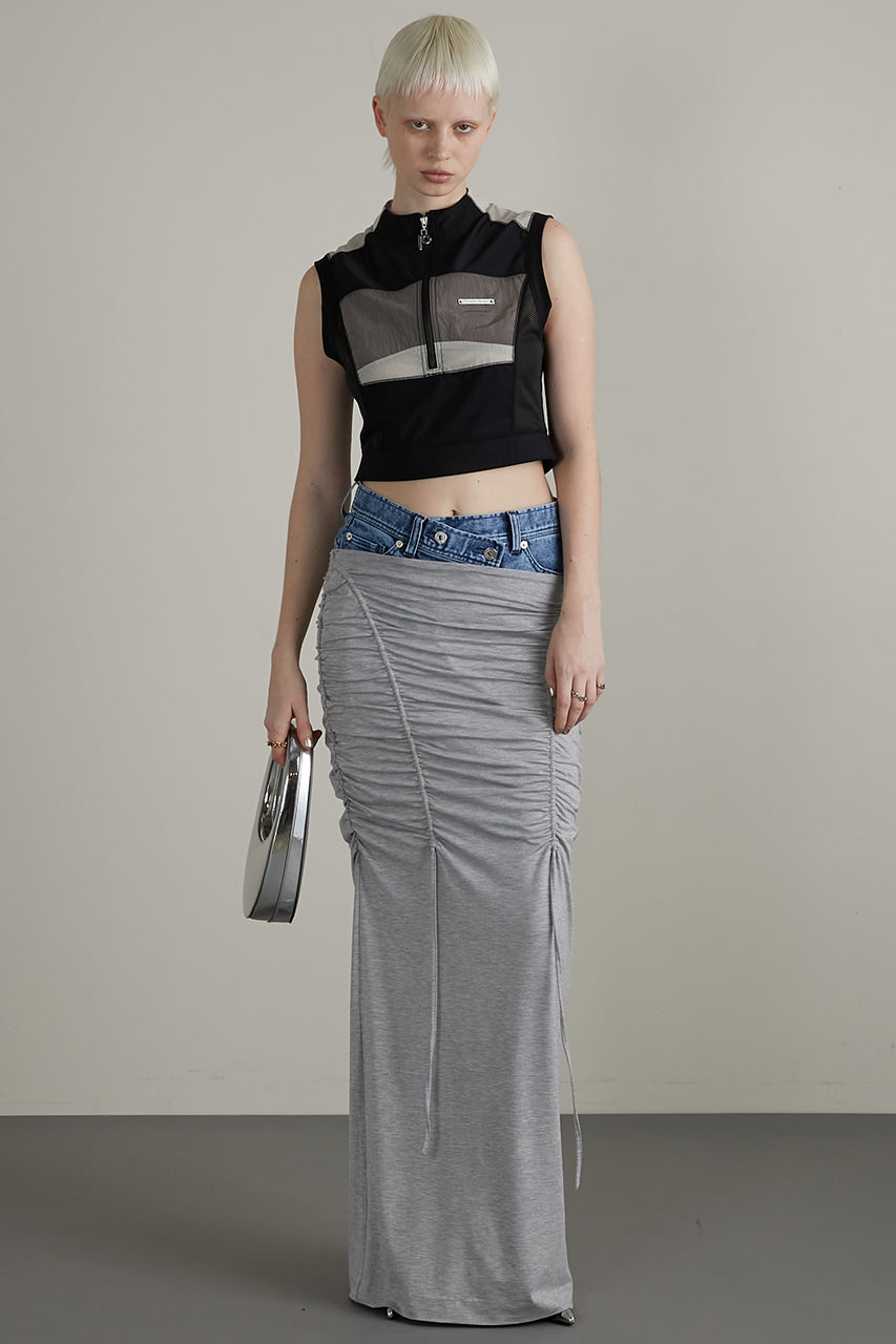 【24SUMMER PRE ORDER】Layered Maxi Shirring Skirt