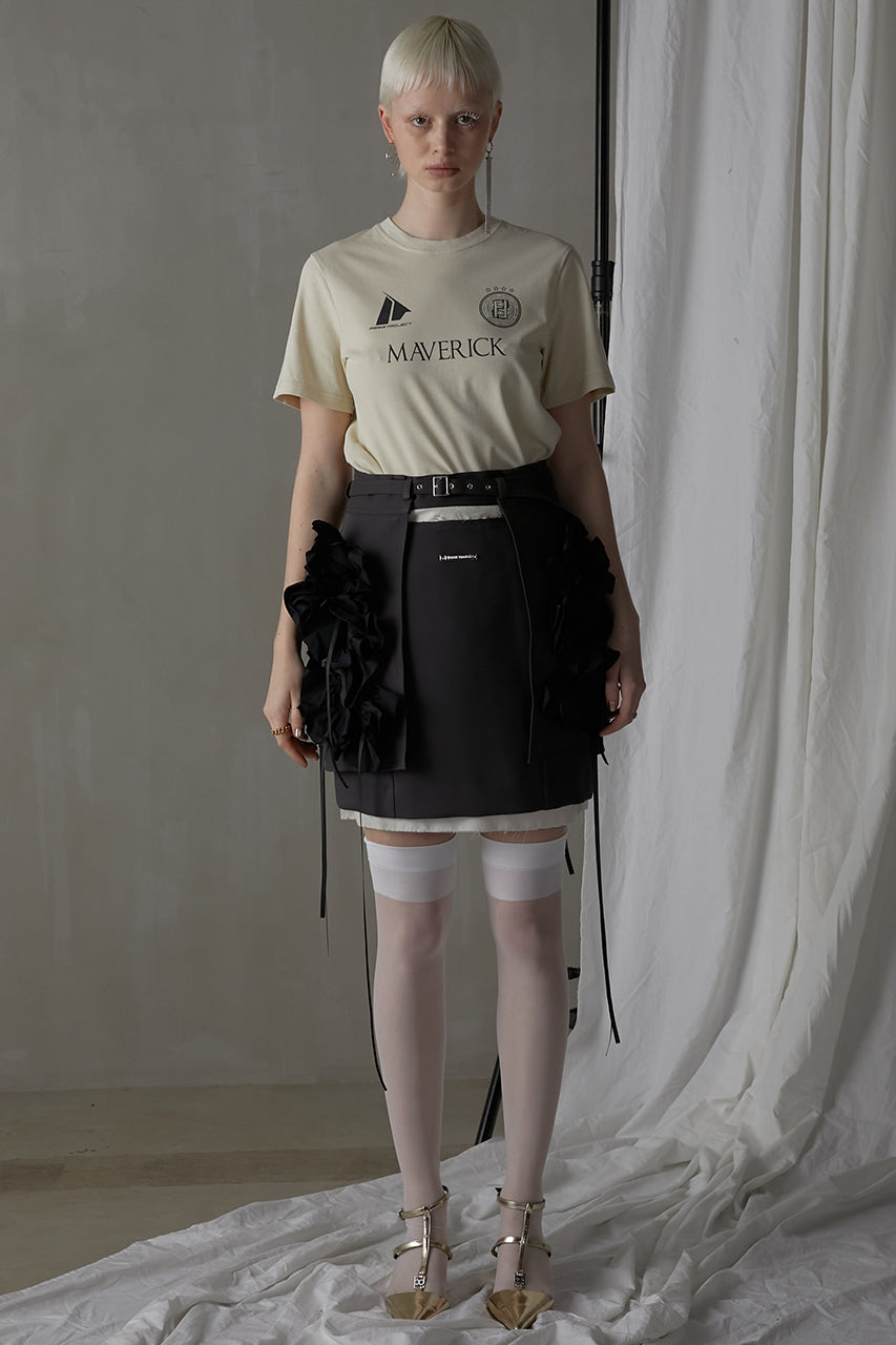 【SALE】Ruffle Wrap Mini Skirt