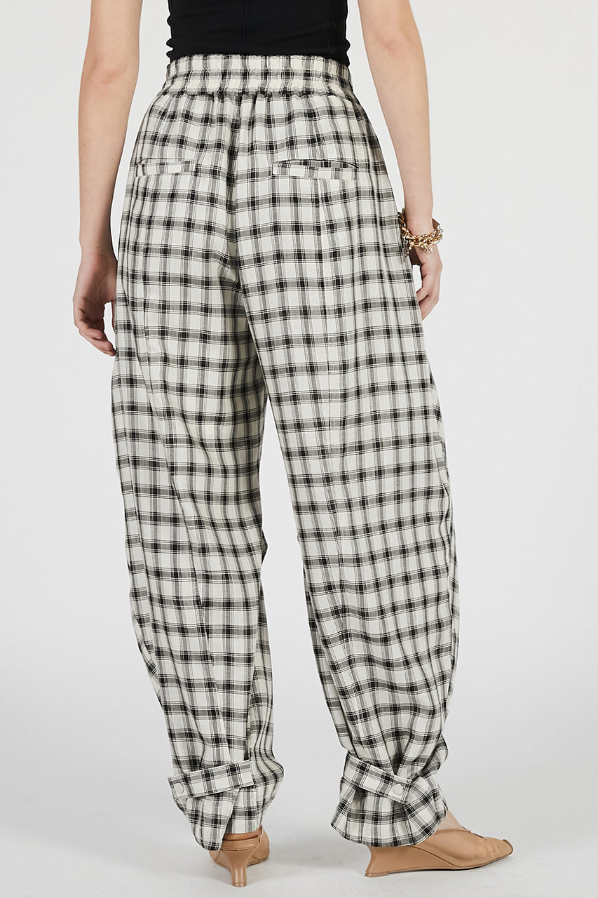 Tuck Form Volume Check Pants - 26SUMMER