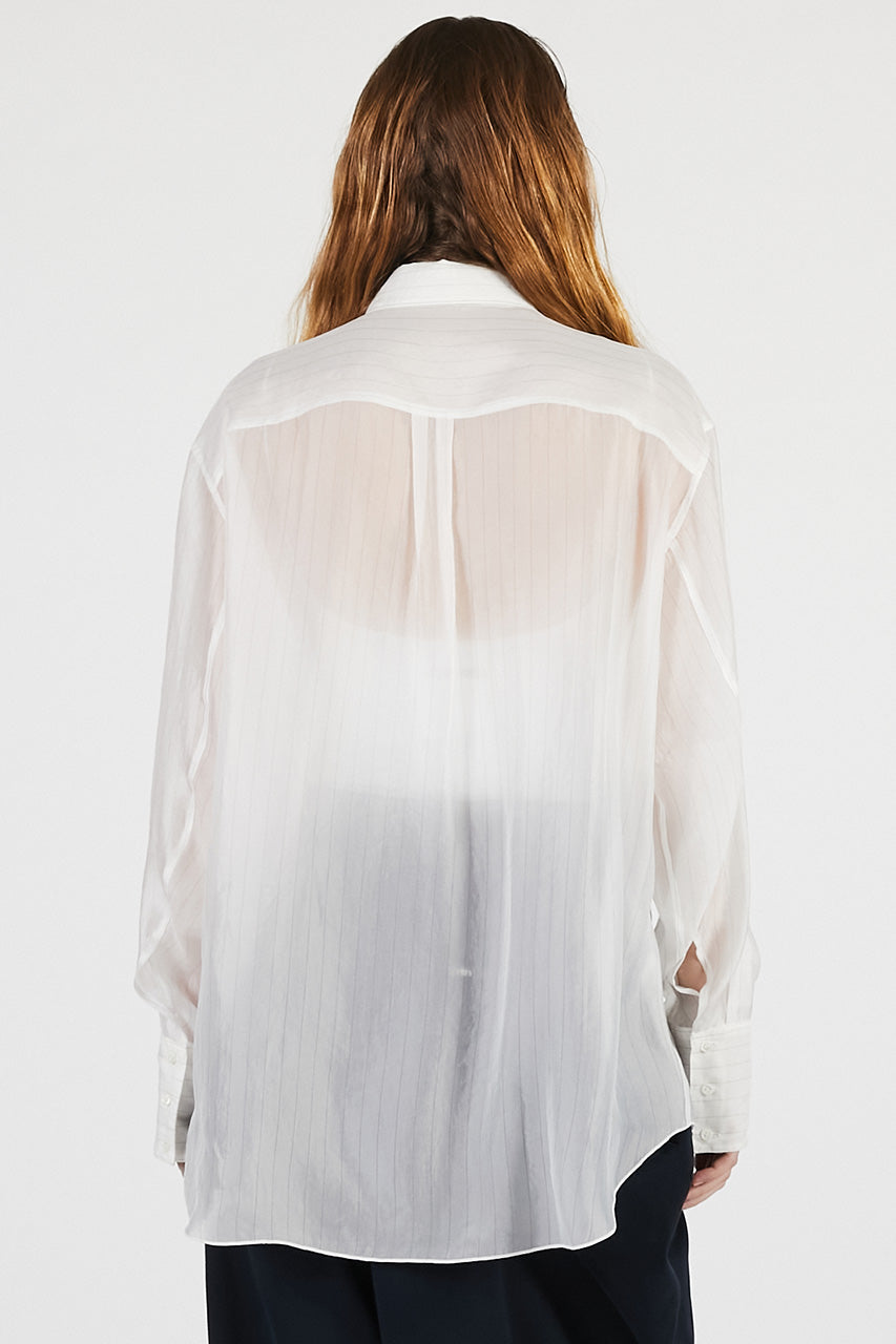 Sheer Bow Tie Shirt
