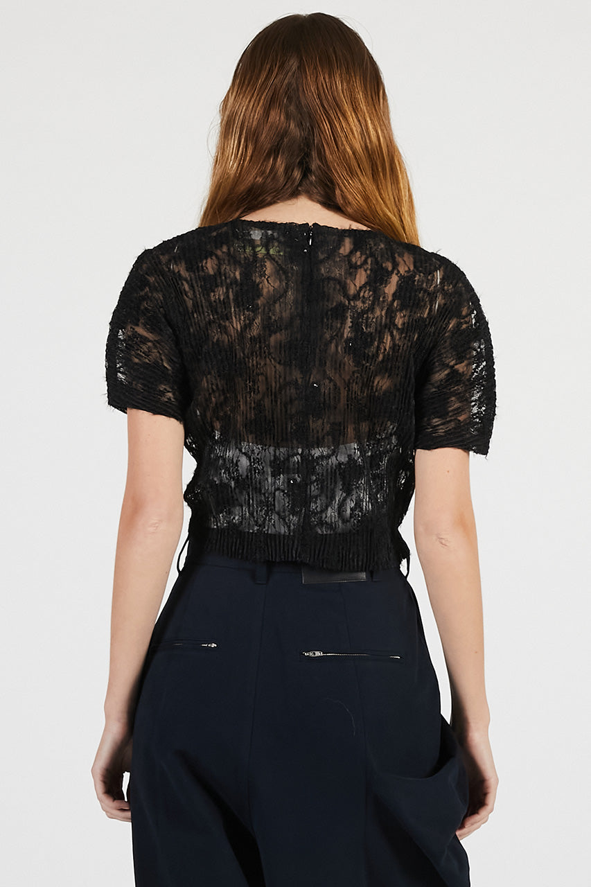 Lace Pleats Top