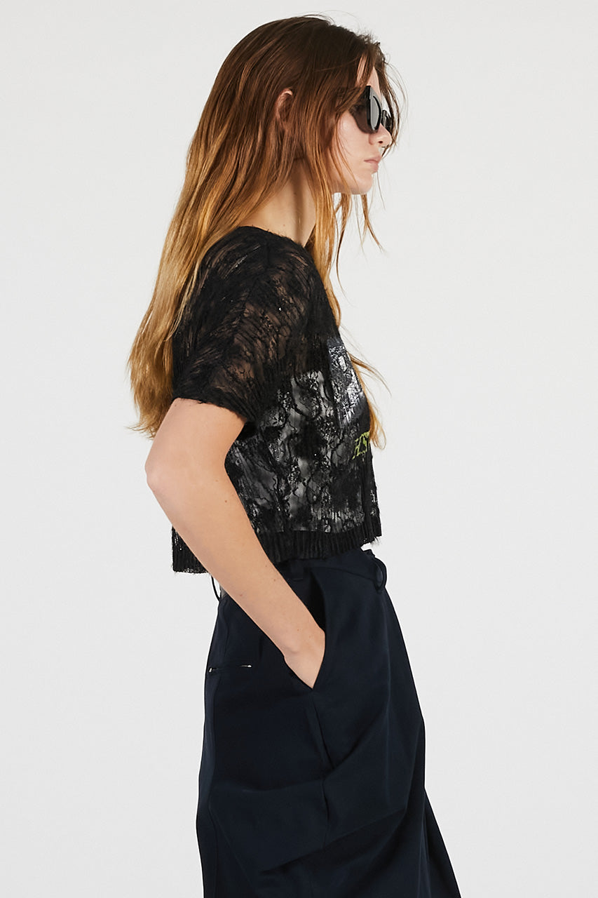 Lace Pleats Top