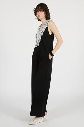 Deep V-Neck Lace All-In-One - 26SUMMER