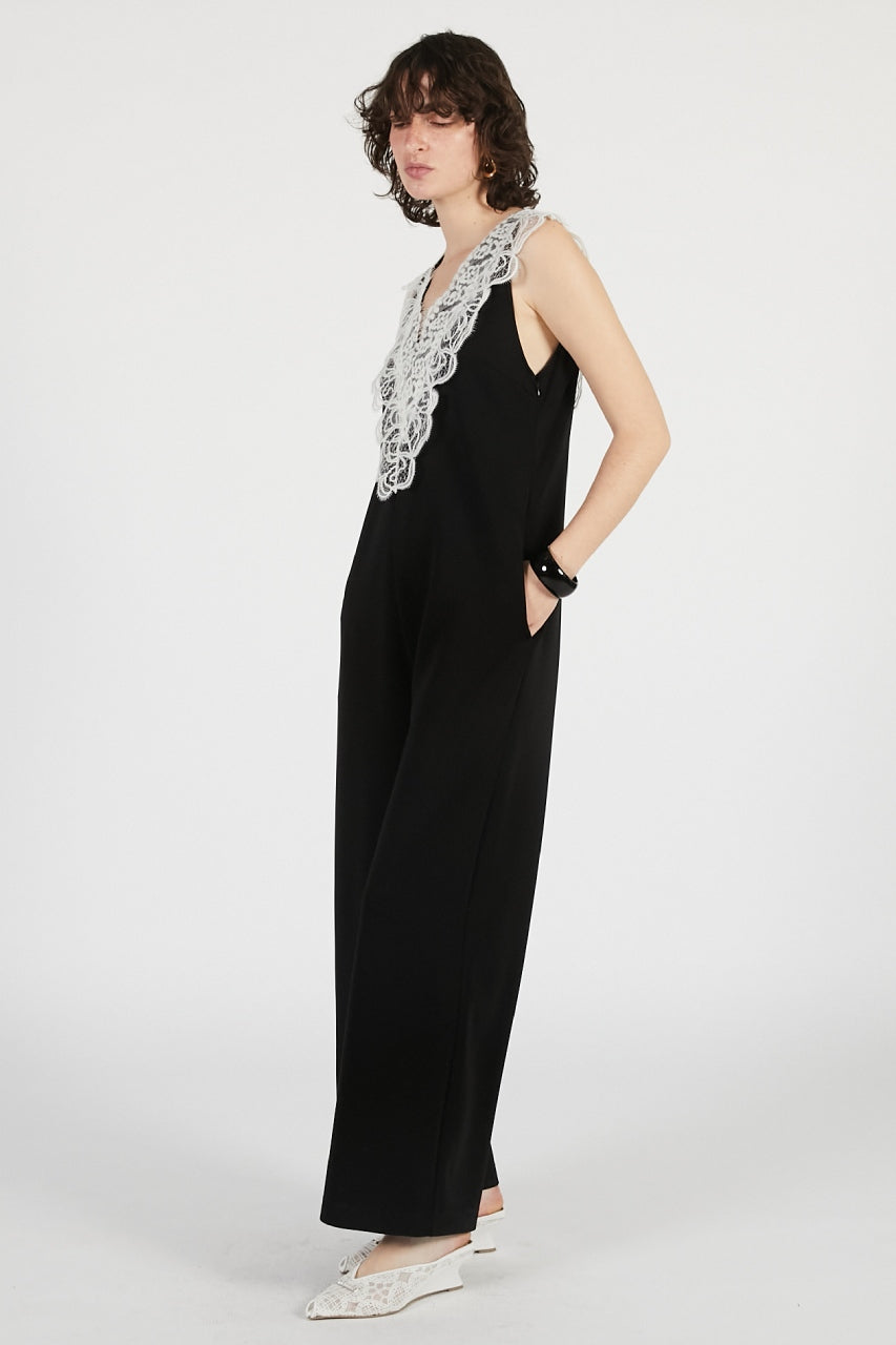 Deep V-Neck Lace All-In-One - 26SUMMER