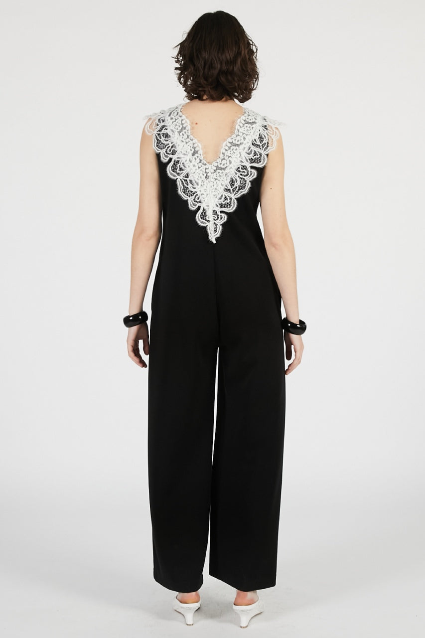 Deep V-Neck Lace All-In-One - 26SUMMER