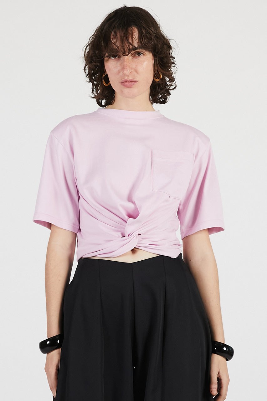 Twisted Cropped T-Shirt - 26SUMMER