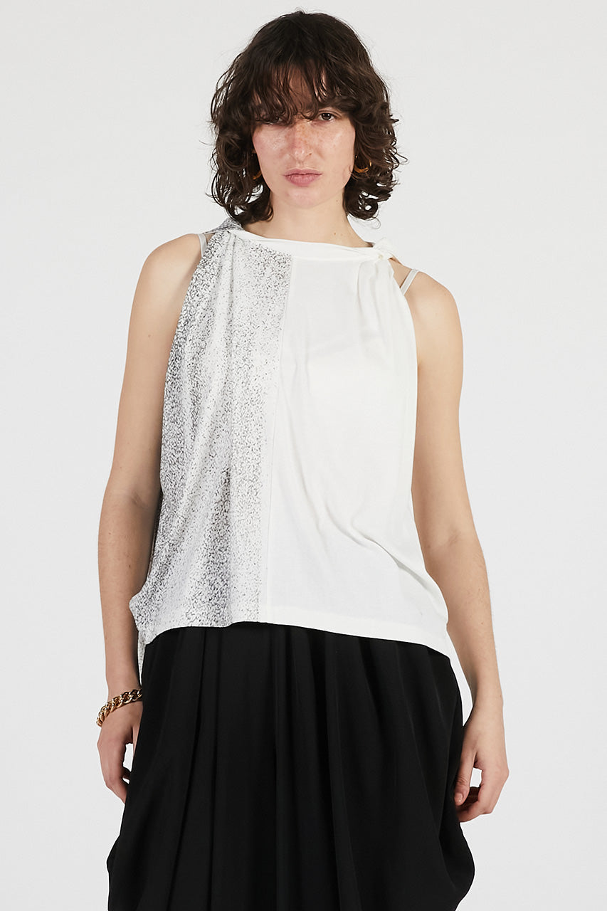 Half Print Twist Top - 26SUMMER