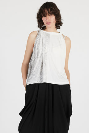 Half Print Twist Top