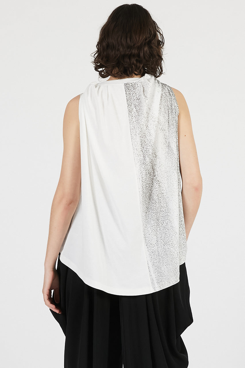 Half Print Twist Top