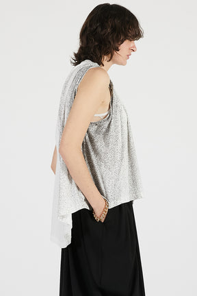 Half Print Twist Top
