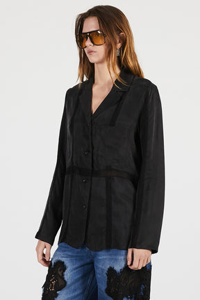 Ladder Lace Shirt Jacket - 26SUMMER