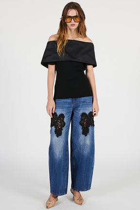 Lace Embroidery Denim - 26SUMMER