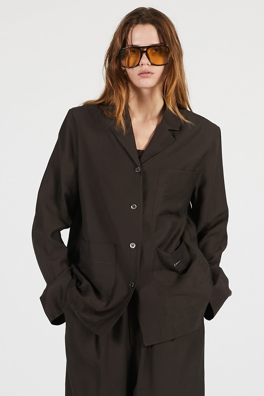 Shadow Stripe Lounge Shirt - 26SUMMER