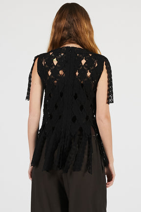 Lace Tape Cross Top