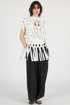 Woven Grid "aesthetic" Top
