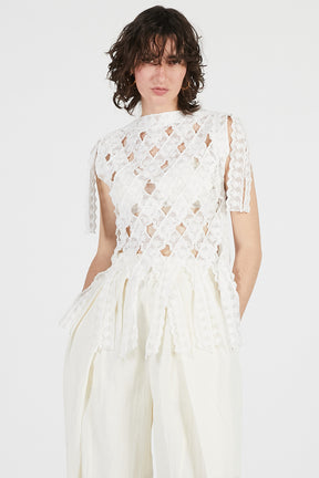 Lace Tape Cross Top