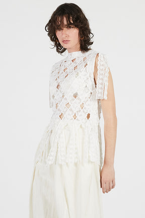Lace Tape Cross Top
