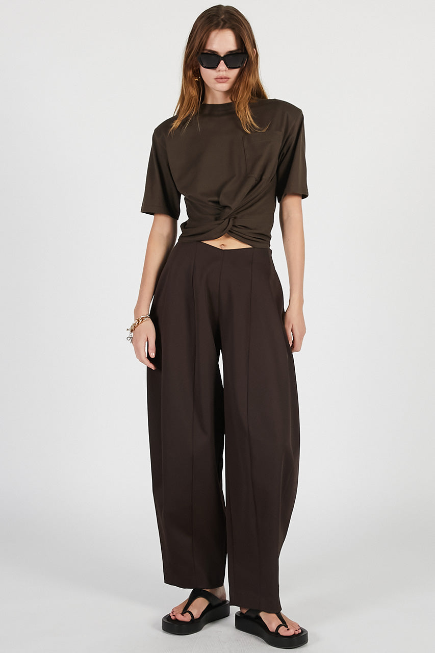 Twisted Cropped T-Shirt - 26SUMMER