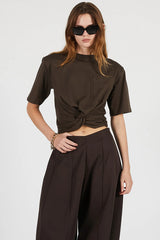 Twisted Cropped T-Shirt
