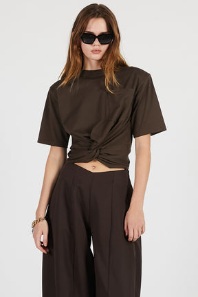Twisted Cropped T-Shirt - PRE ORDER