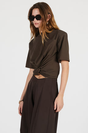 Twisted Cropped T-Shirt - PRE ORDER