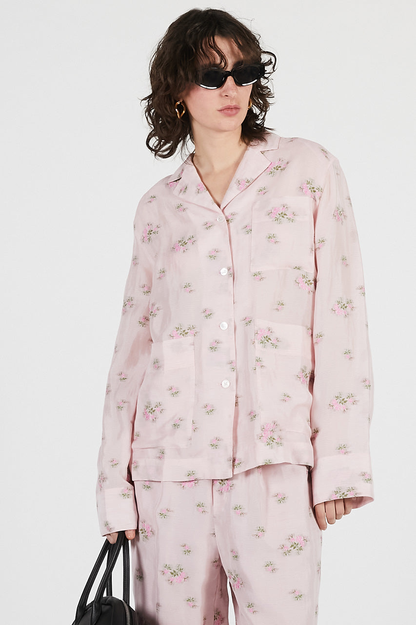 Flower Jacquard Lounge Shirt