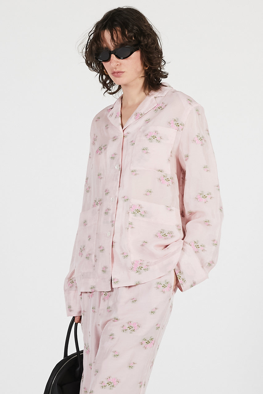 Flower Jacquard Lounge Shirt