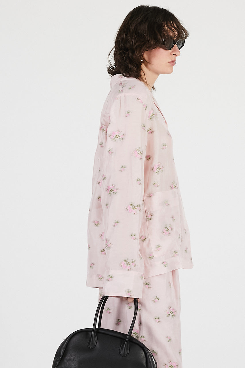 Flower Jacquard Lounge Shirt