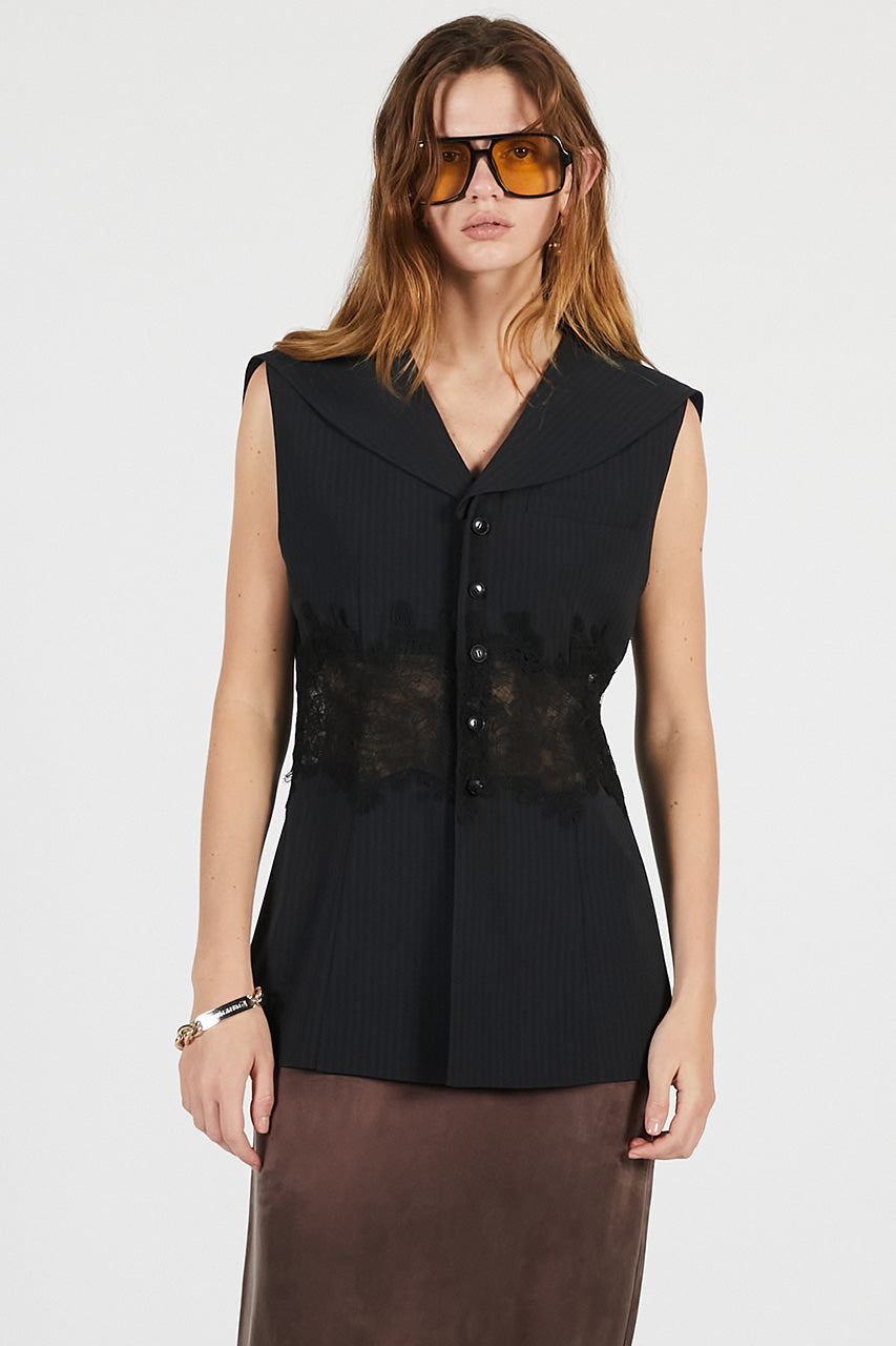 Lace Combo Sailor Gilet - 26SUMMER