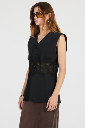 Lace Combo Sailor Gilet - 26SUMMER
