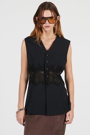 Lace Combo Sailor Gilet - 26SUMMER