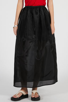 Hard Mesh Maxi Skirt - 26SUMMER