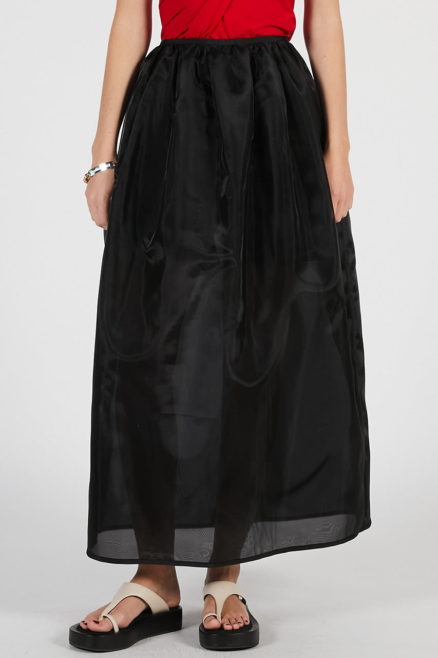 Hard Mesh Maxi Skirt - 26SUMMER