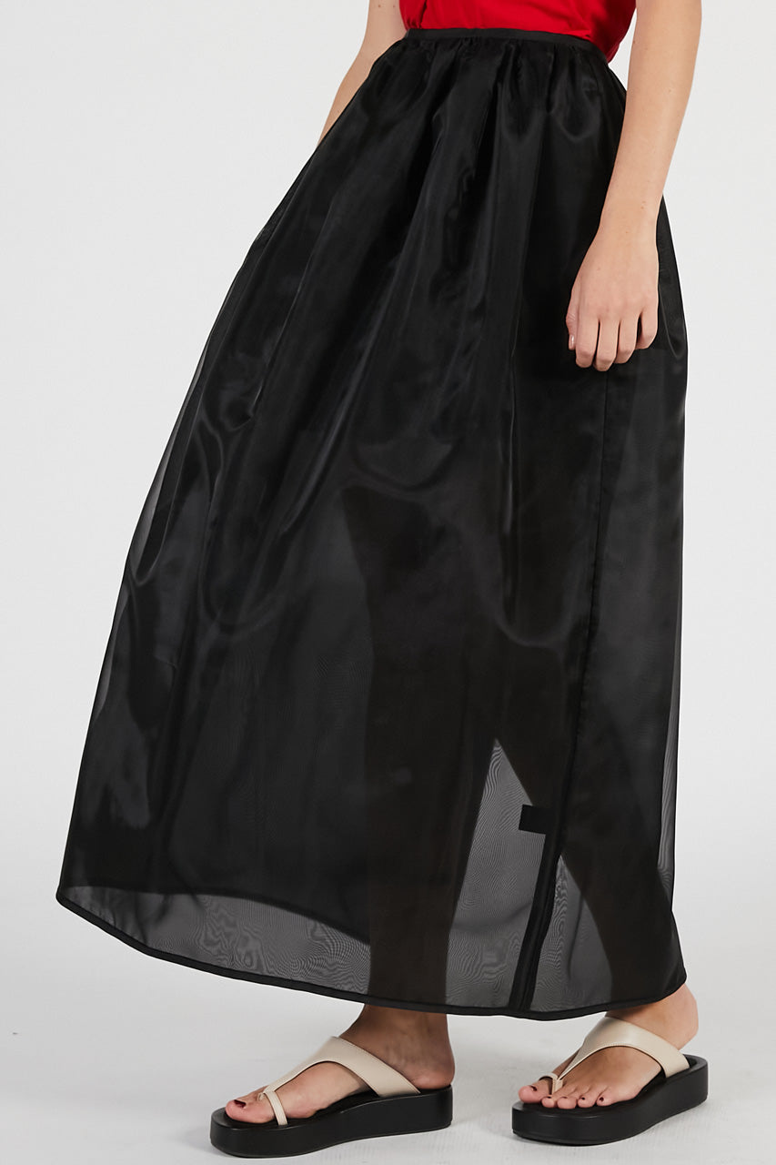 Hard Mesh Maxi Skirt - 26SUMMER