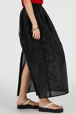 Hard Mesh Maxi Skirt - 26SUMMER