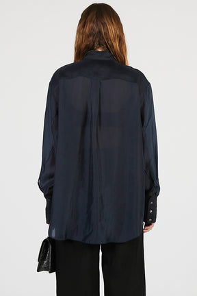 Sheer Bow Tie Shirt