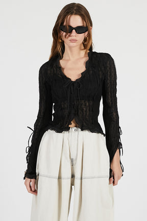 Sheer Dot Slim Shirt - PRE ORDER
