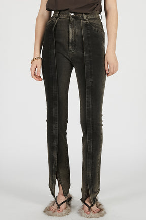 Stretch Zip Denim Pants - PRE ORDER