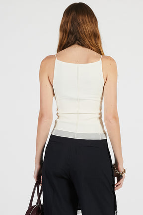 Sheer Hem Cup-In Cami
