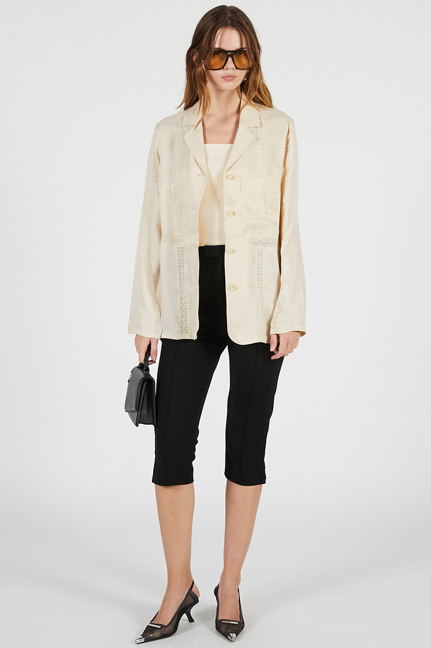 Ladder Lace Shirt Jacket - 26SUMMER