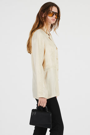 Ladder Lace Shirt Jacket - 26SUMMER