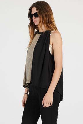 Half Print Twist Top