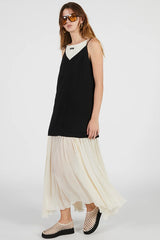Contrast Fabric Cami Dress