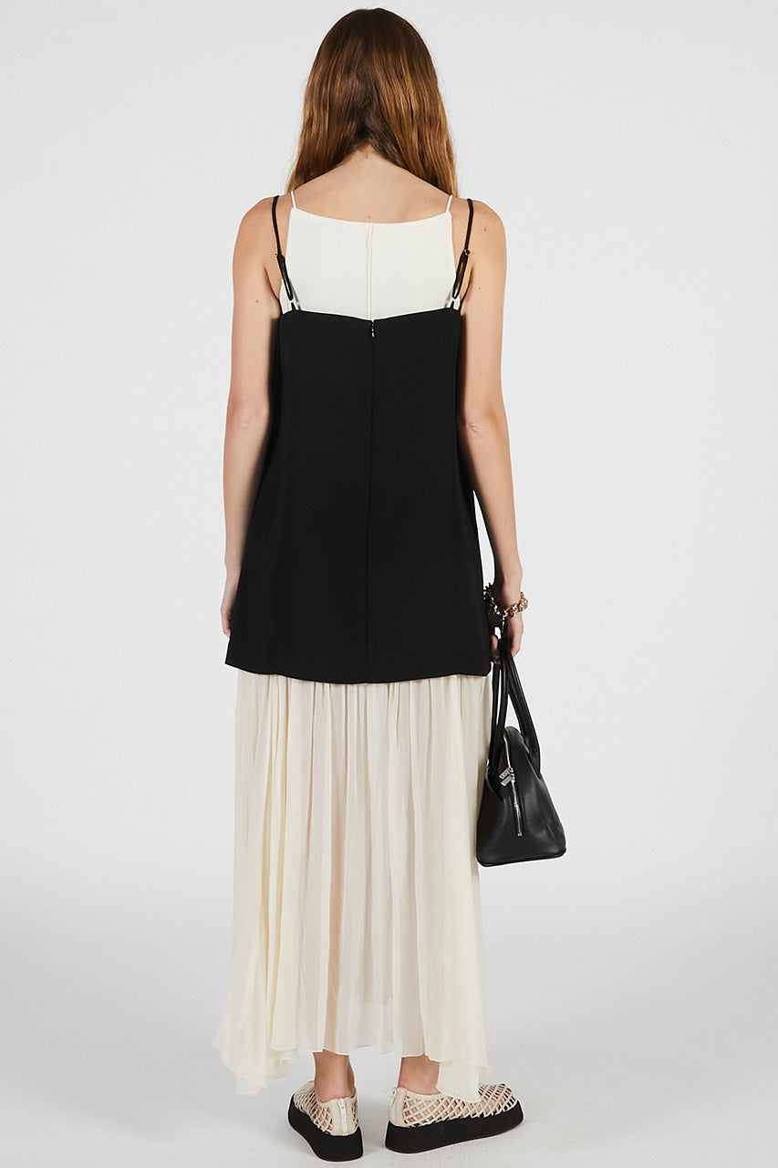 Contrast Fabric Cami Dress - 26SUMMER