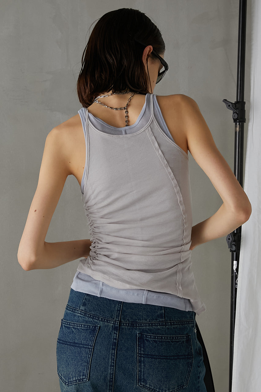 Gauze Layered Tank Top