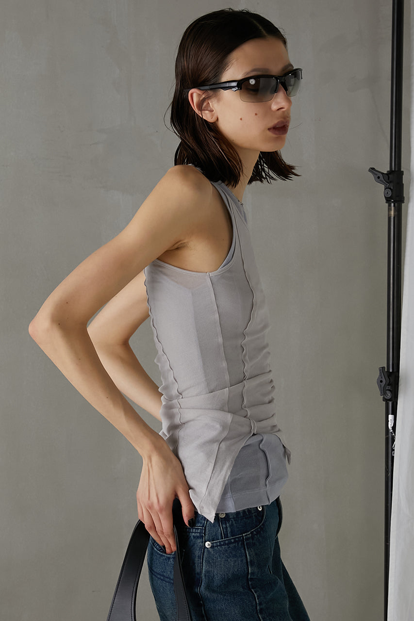 Gauze Layered Tank Top