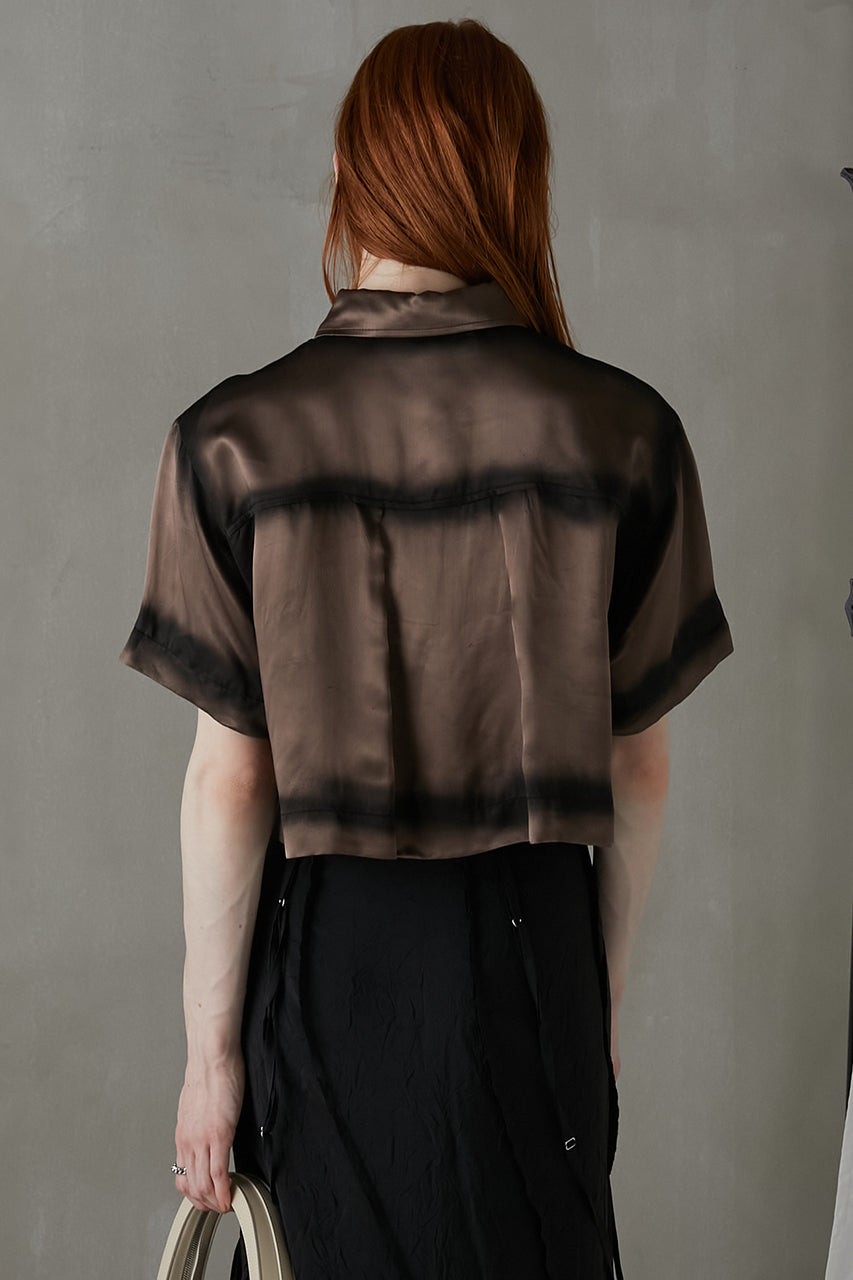 [24SUMMER PRE ORDER]Painted Satin Short Shirt