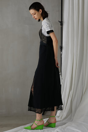 【SALE】Lace Combi Cami Dress