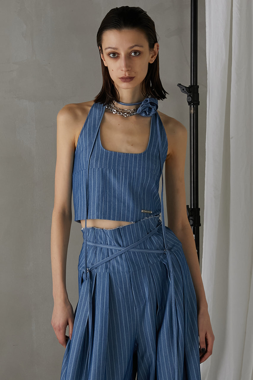新品未使用【Prank Project】Striped Halter Top