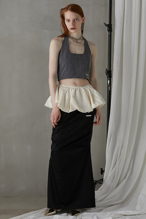 Peplum Maxi Skirt